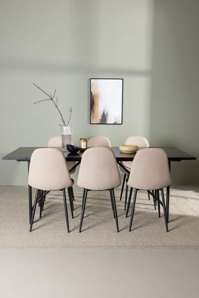 Esstischgarnitur Astrid mit den Stühlen Polar