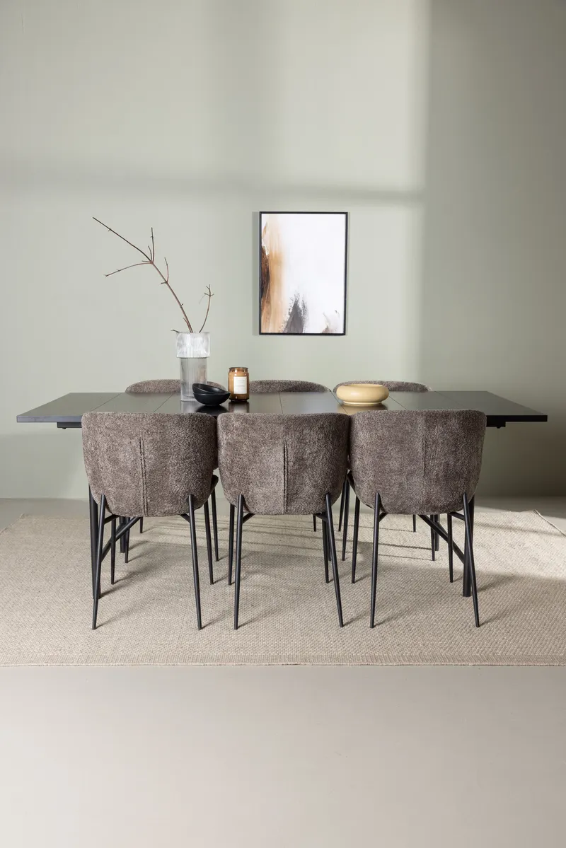 Esstischgarnitur Astrid mit den Stühlen Modesto