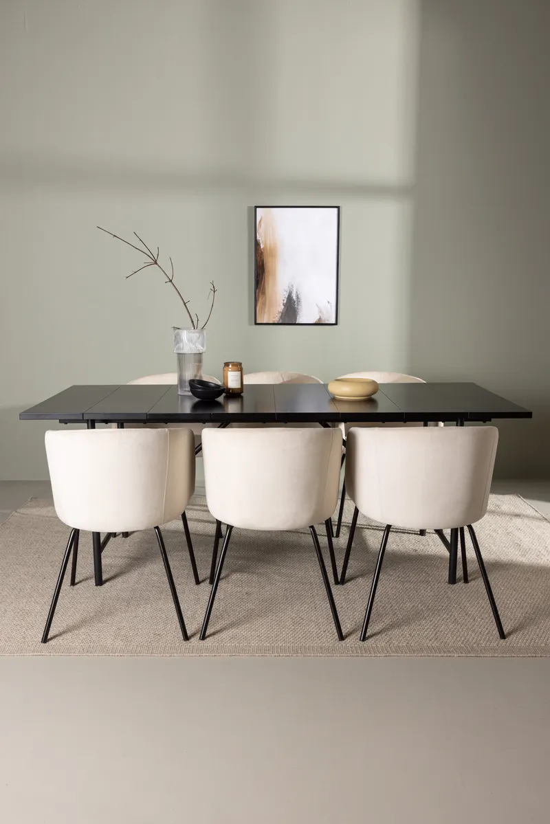 Esstischgarnitur Astrid mit den Stühlen Berit