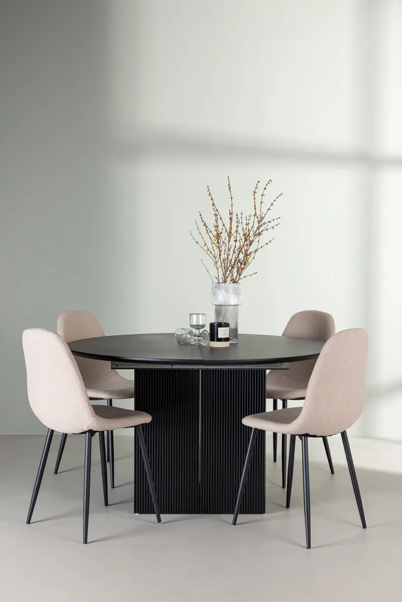 Esstischset Matilda mit den Stühlen Polar