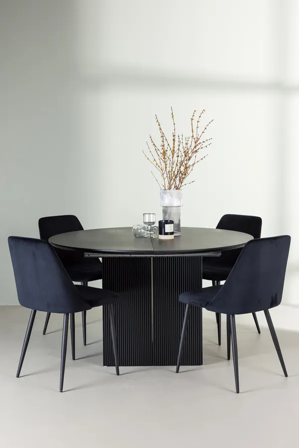 Esstischset Matilda mit den Stühlen Night