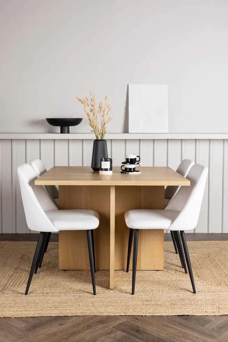 Esstischgarnitur Leo mit den Stühlen Night