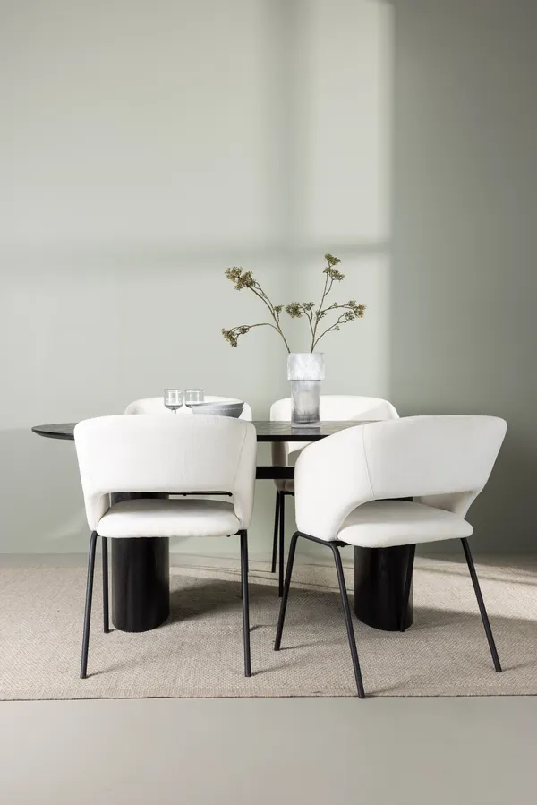 Esstischset Isolde mit den Stühlen Day