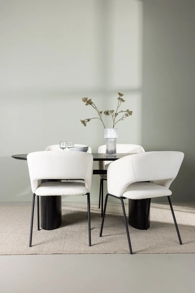 Esstischset Isolde mit den Stühlen Day