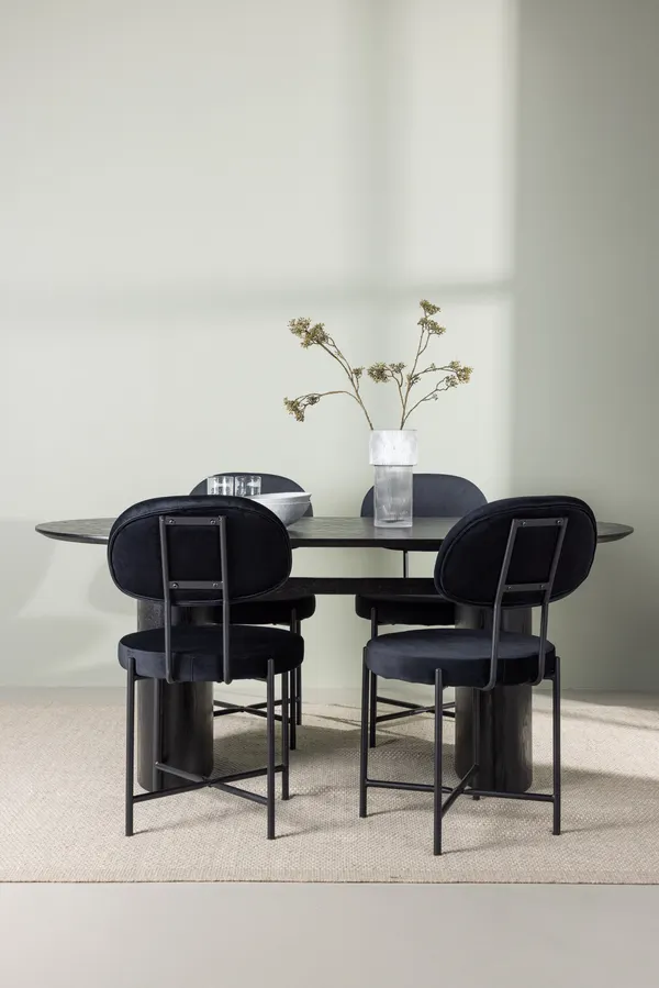 Esstischgarnitur Isolde mit den Stühlen Stella