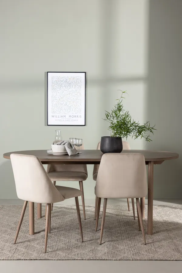 Esstischgarnitur Andy mit den Stühlen Night