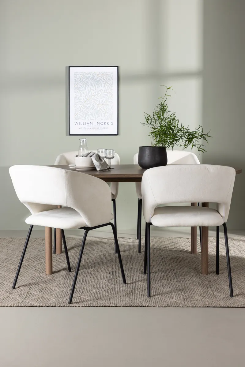 Esstischgarnitur Andy mit den Stühlen Day