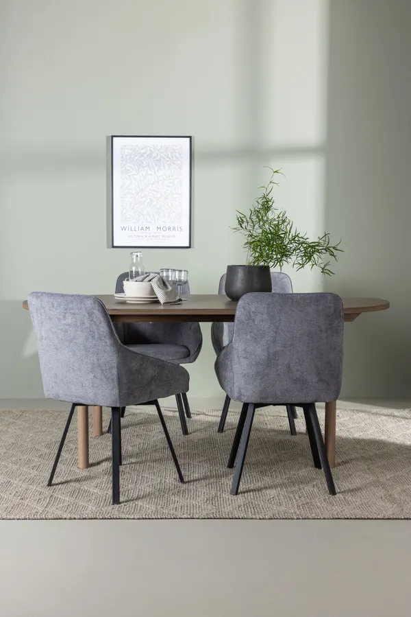 Esstischgarnitur Andy mit den Stühlen Rosie