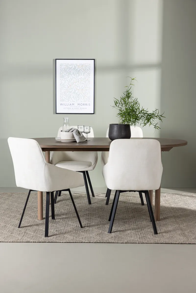 Esstischgarnitur Andy mit den Stühlen Rosie