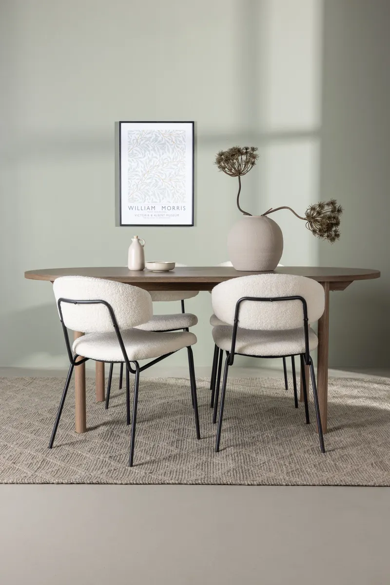 Esstischgarnitur Andy mit den Stühlen Chico