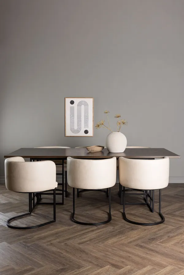 Esstischgarnitur Ystad mit den Stühlen Simrishamn