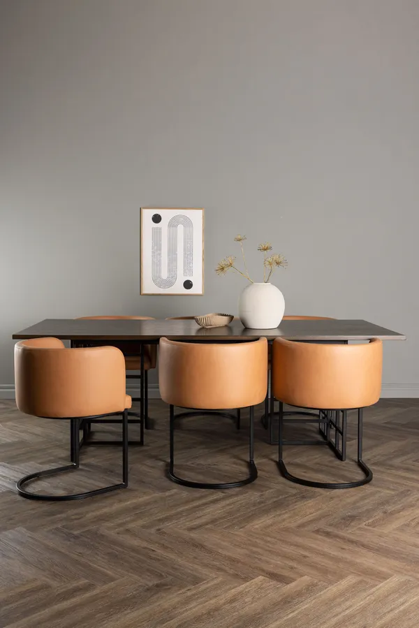 Esstischgarnitur Ystad mit den Stühlen Simrishamn