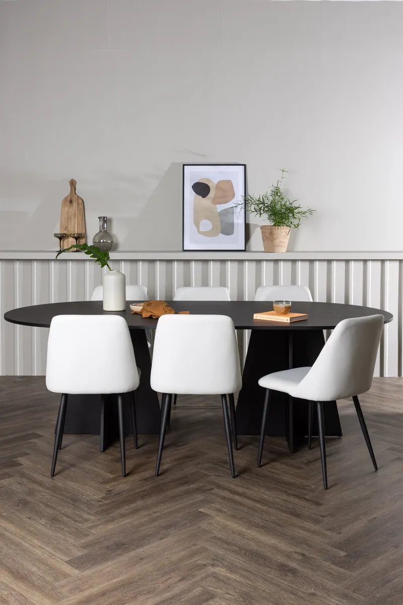 Esstischgarnitur Bootcut mit den Stühlen Night