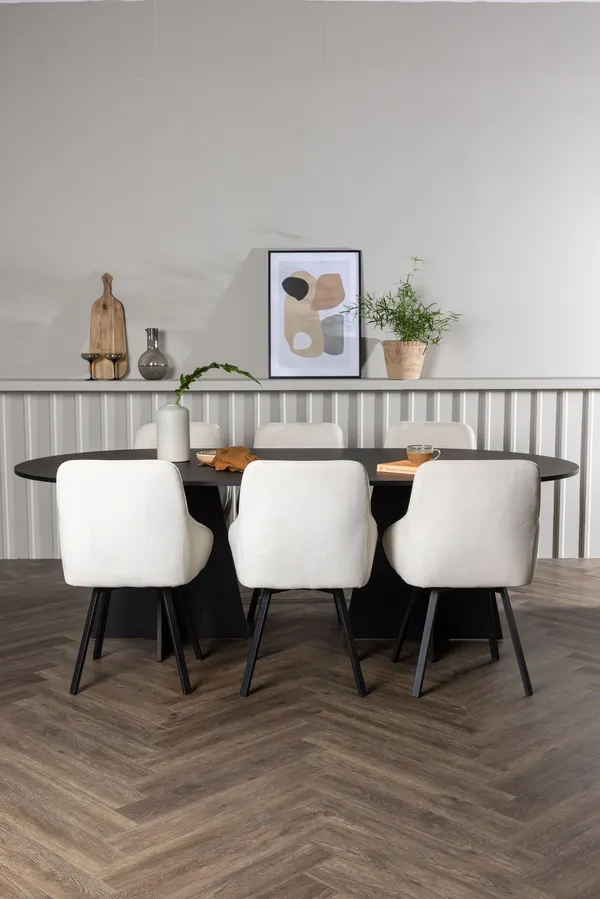 Esstischgarnitur Bootcut mit den Stühlen Rosie