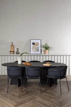 Esstischgarnitur Bootcut mit den Stühlen Selma
