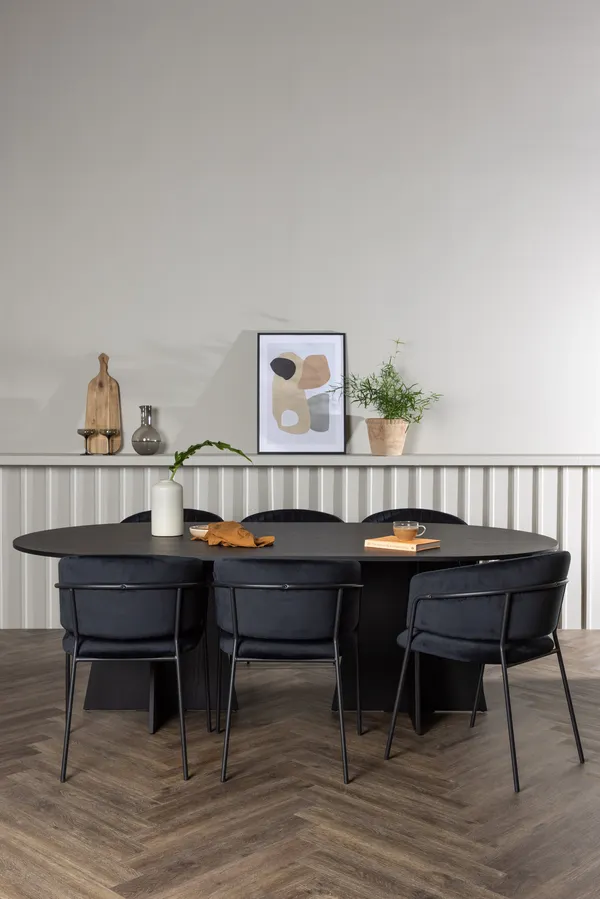 Esstischgarnitur Bootcut mit den Stühlen Selma