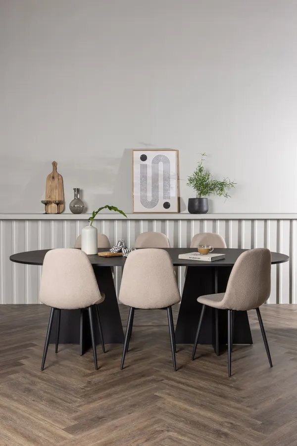 Esstischgarnitur Bootcut mit den Stühlen Polar