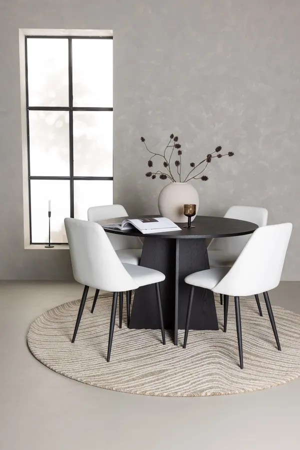 Esstischgarnitur Bootcut mit den Stühlen Night