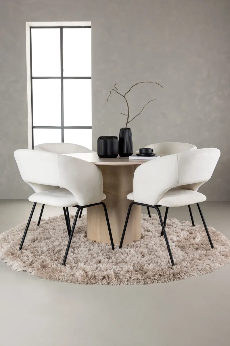 Esstischgarnitur Olivia mit den Stühlen Day