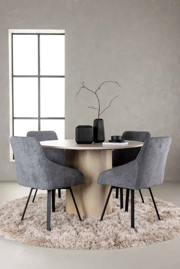 Esstischgarnitur Olivia mit den Stühlen Rosie