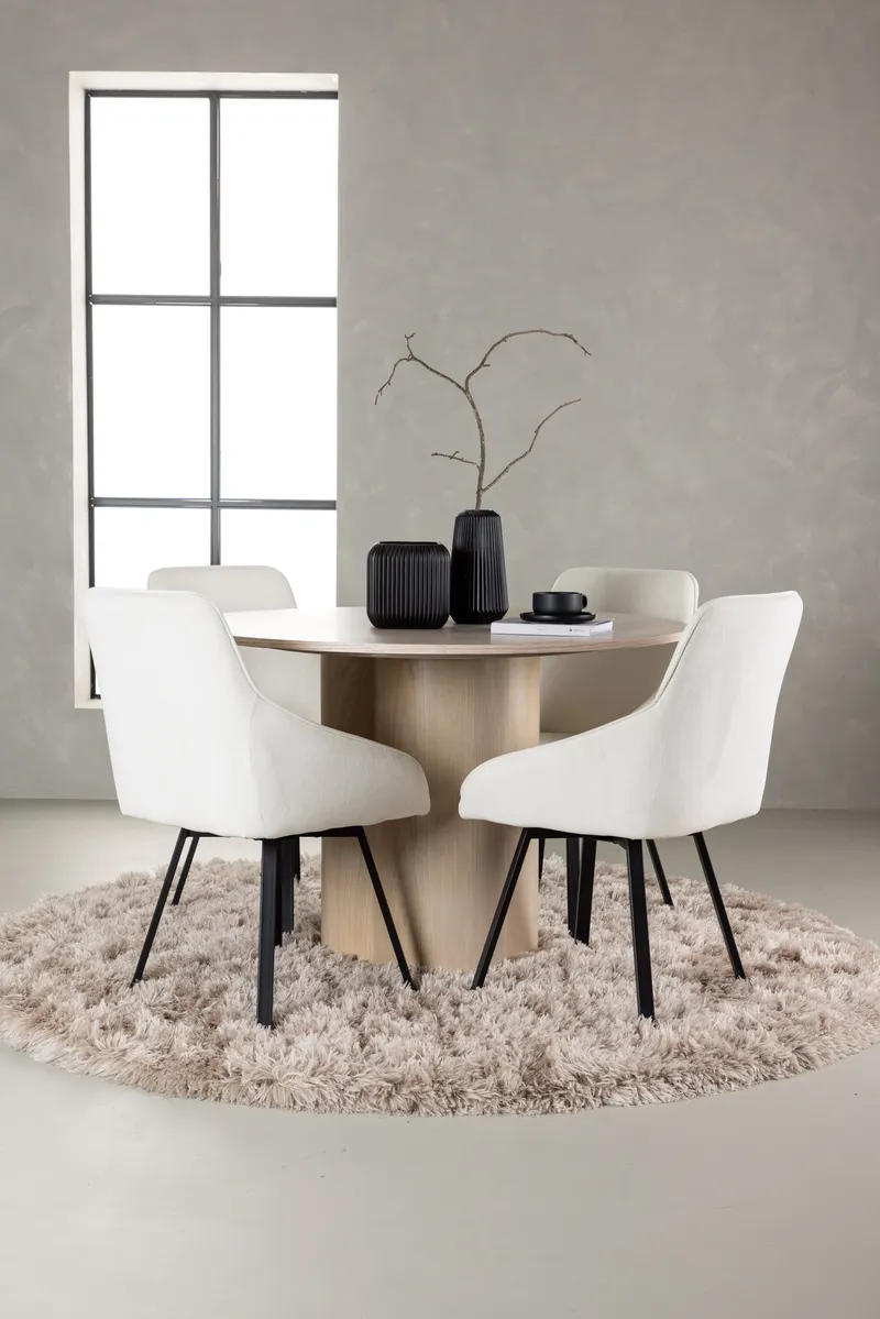 Esstischgarnitur Olivia mit den Stühlen Rosie