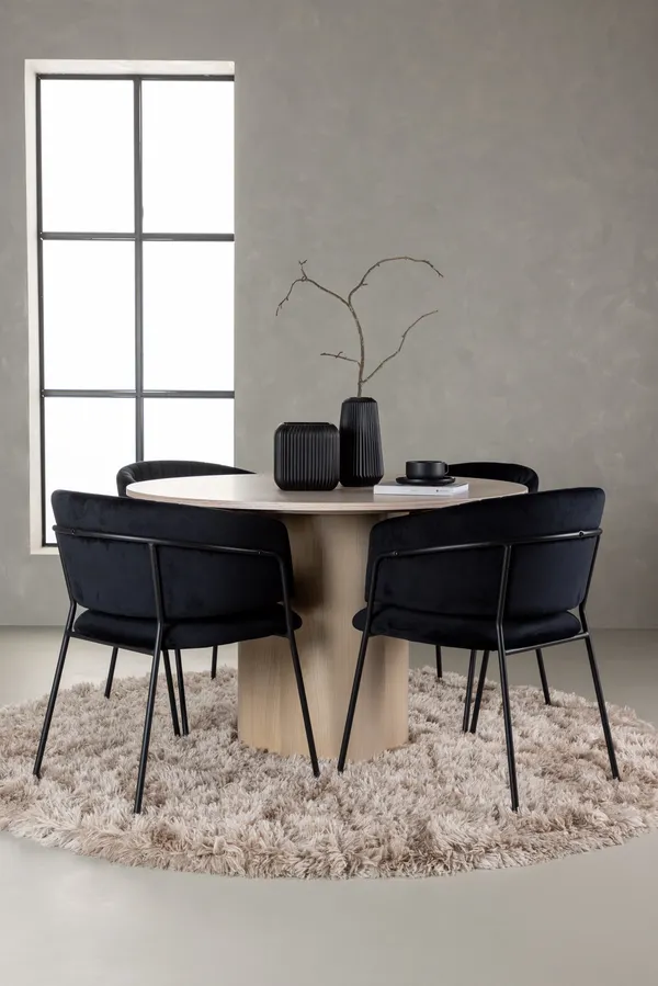 Esstischgarnitur Olivia mit den Stühlen Selma