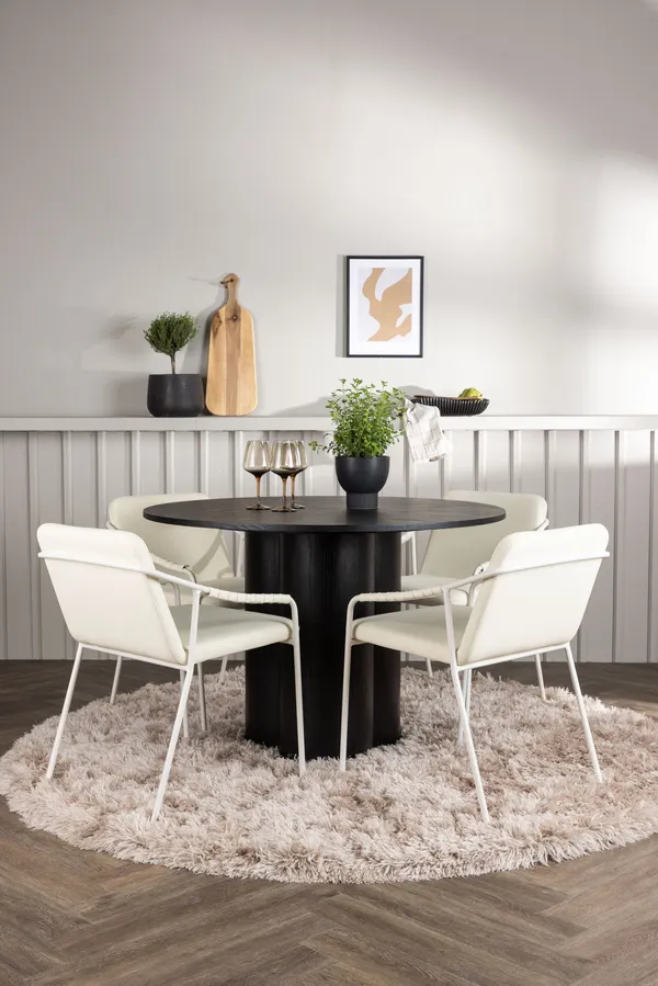 Esstischgarnitur Olivia mit den Stühlen Tvist