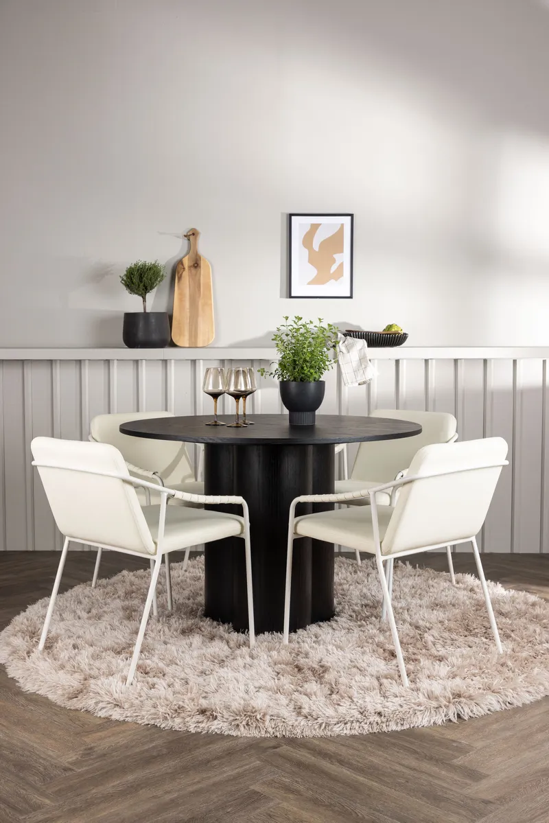 Esstischgarnitur Olivia mit den Stühlen Tvist