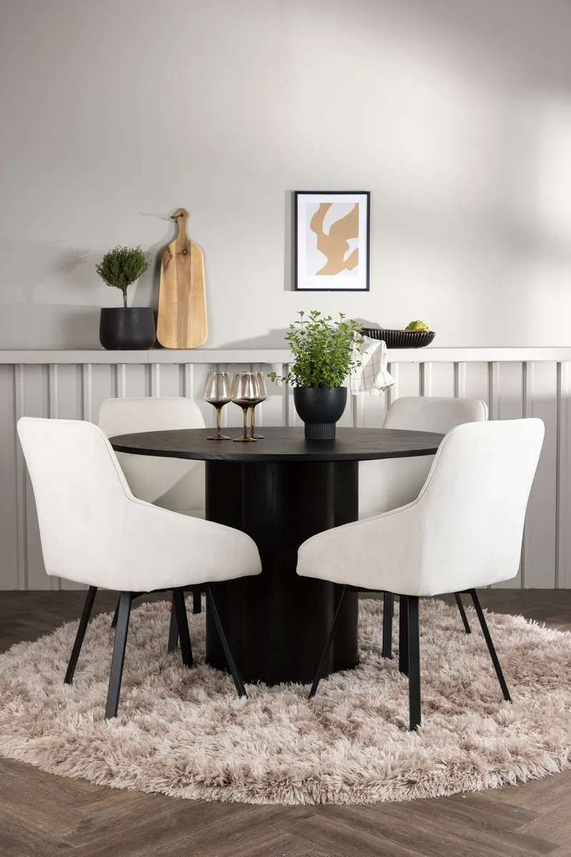 Esstischgarnitur Olivia mit den Stühlen Rosie