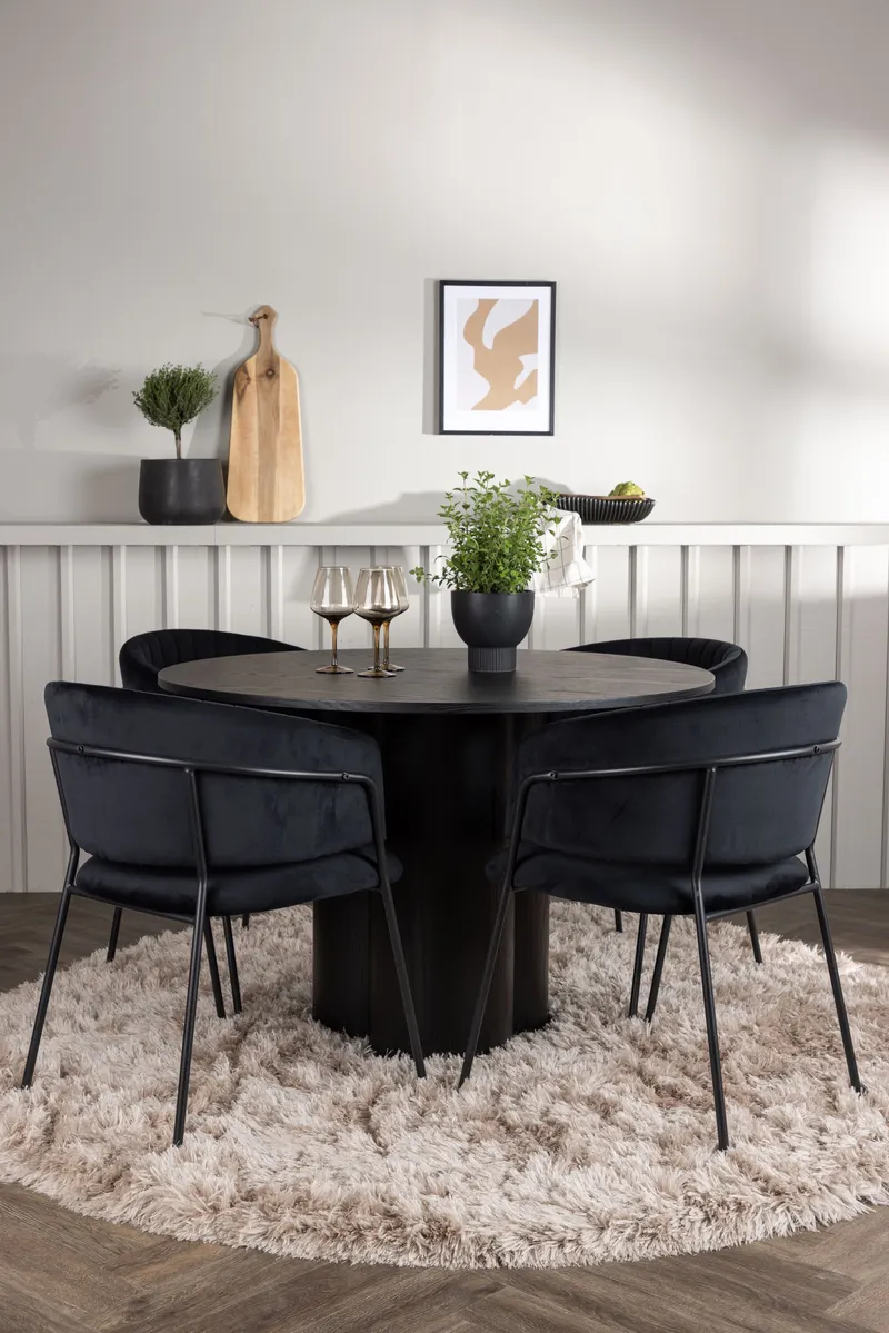 Esstischgarnitur Olivia mit den Stühlen Selma