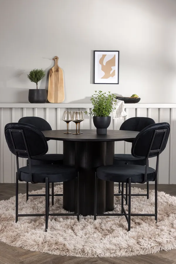 Esstischgarnitur Olivia mit den Stühlen Stella