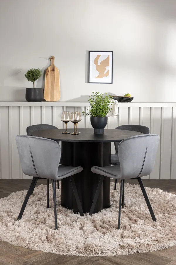 Esstischgarnitur Olivia mit den Stühlen Lilja