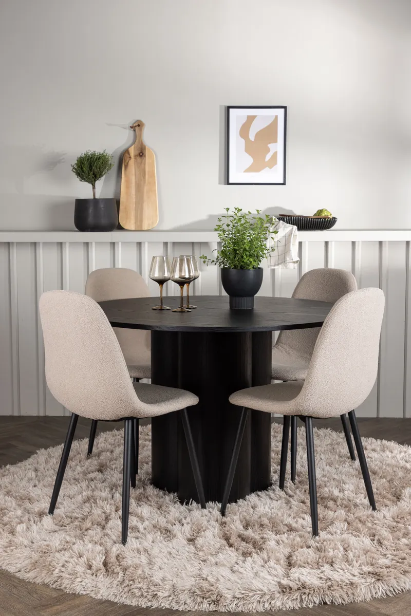 Esstischgarnitur Olivia mit den Stühlen Polar