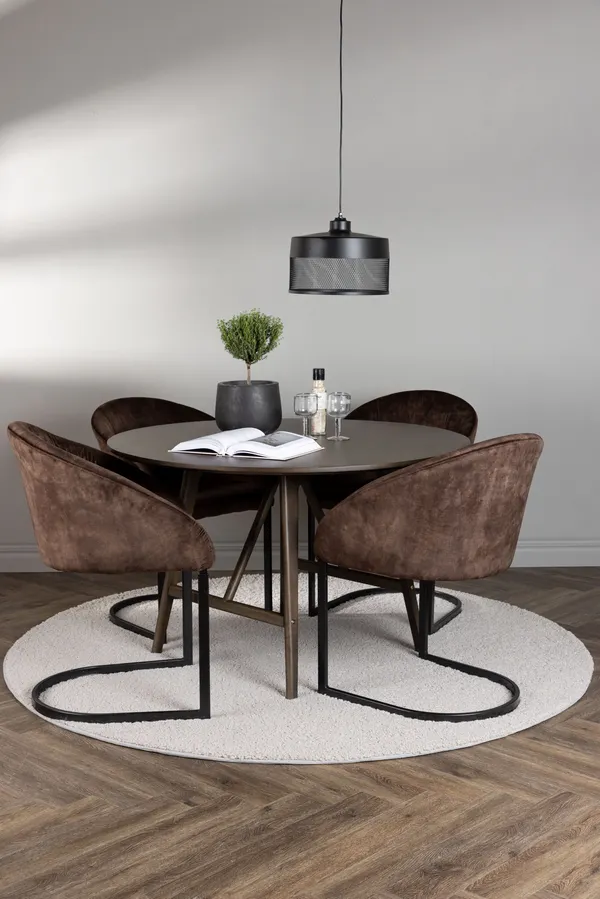 Esstischgarnitur Kaseindon mit den Stühlen Abend