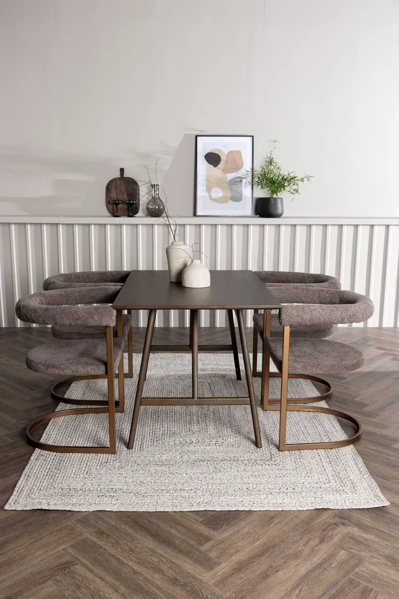 Esstischgarnitur Kaseindon mit den Stühlen Morning