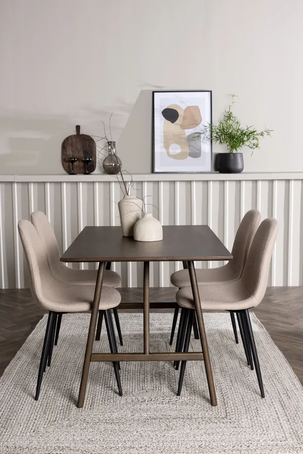 Esstischgarnitur Kaseindon mit den Stühlen Polar