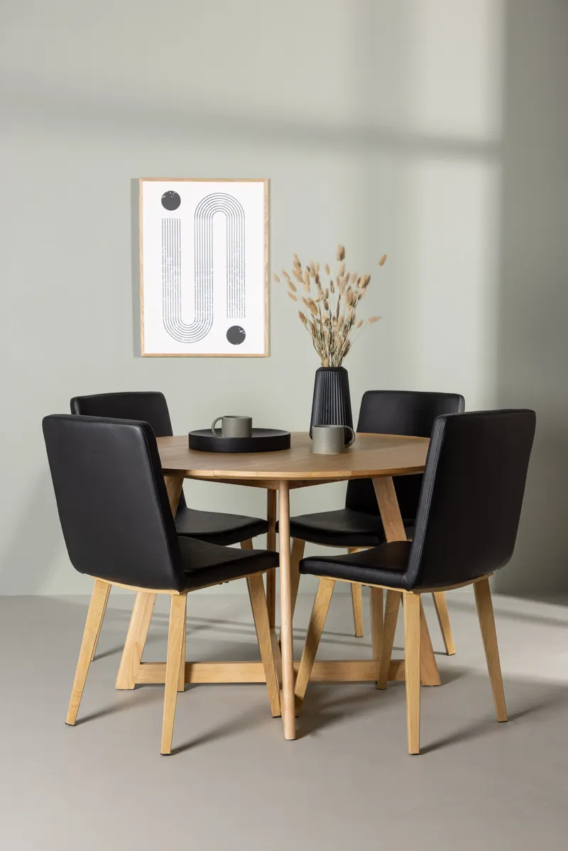 Esstischgarnitur Yadikon mit den Stühlen Heute