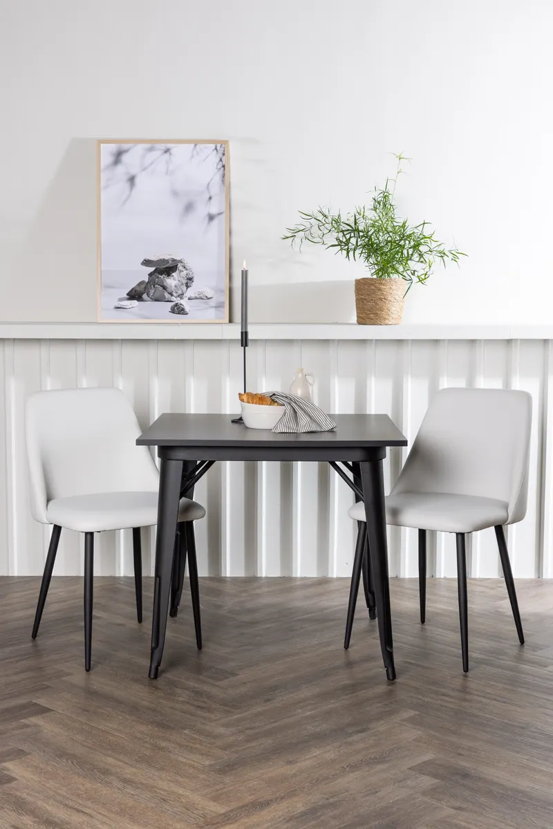 Esstischgarnitur Tempe mit den Stühlen Night