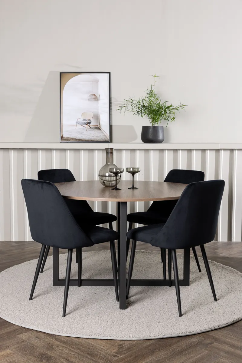 Esstischgarnitur Durango mit den Stühlen Night