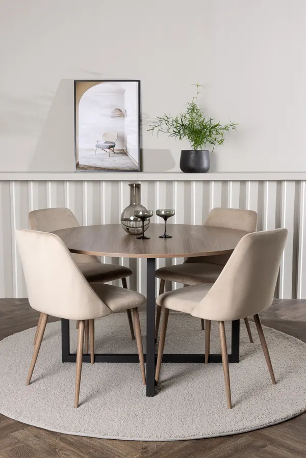 Esstischgarnitur Durango mit den Stühlen Night