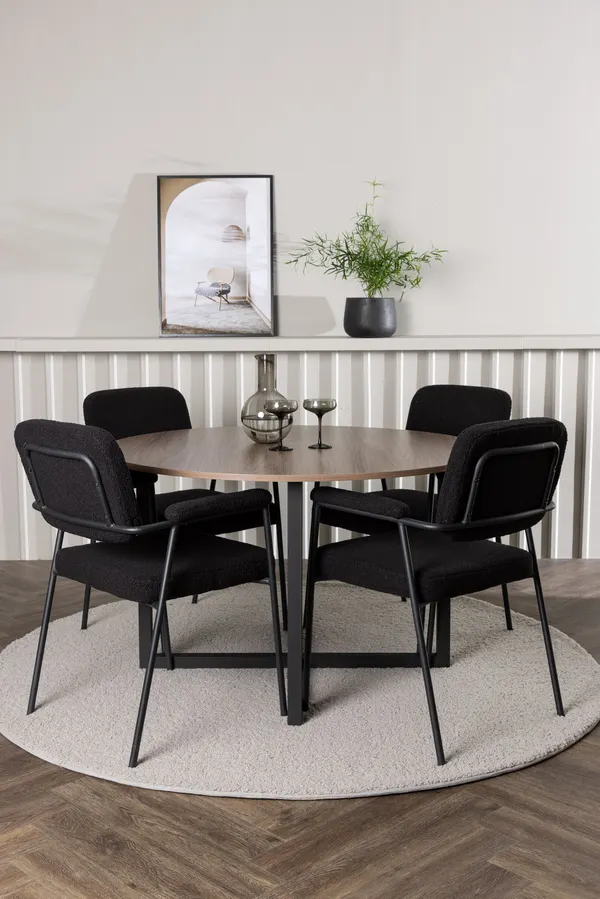 Esstischgarnitur Durango mit den Stühlen Gestern