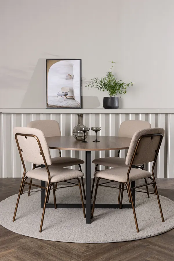 Esszimmergarnitur Durango mit den Stühlen Seda