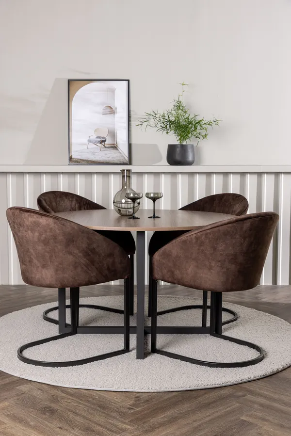 Esstischgarnitur Durango mit den Stühlen Abend