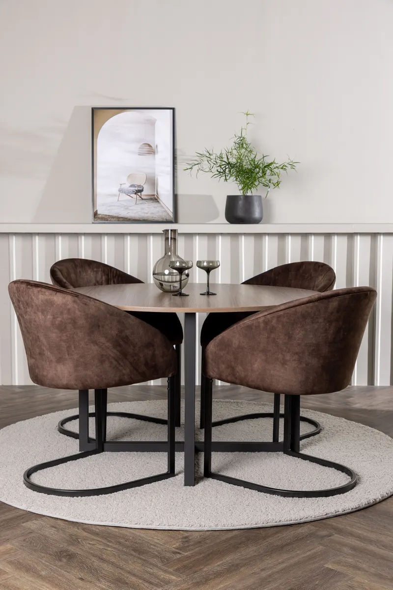 Esstischgarnitur Durango mit den Stühlen Abend