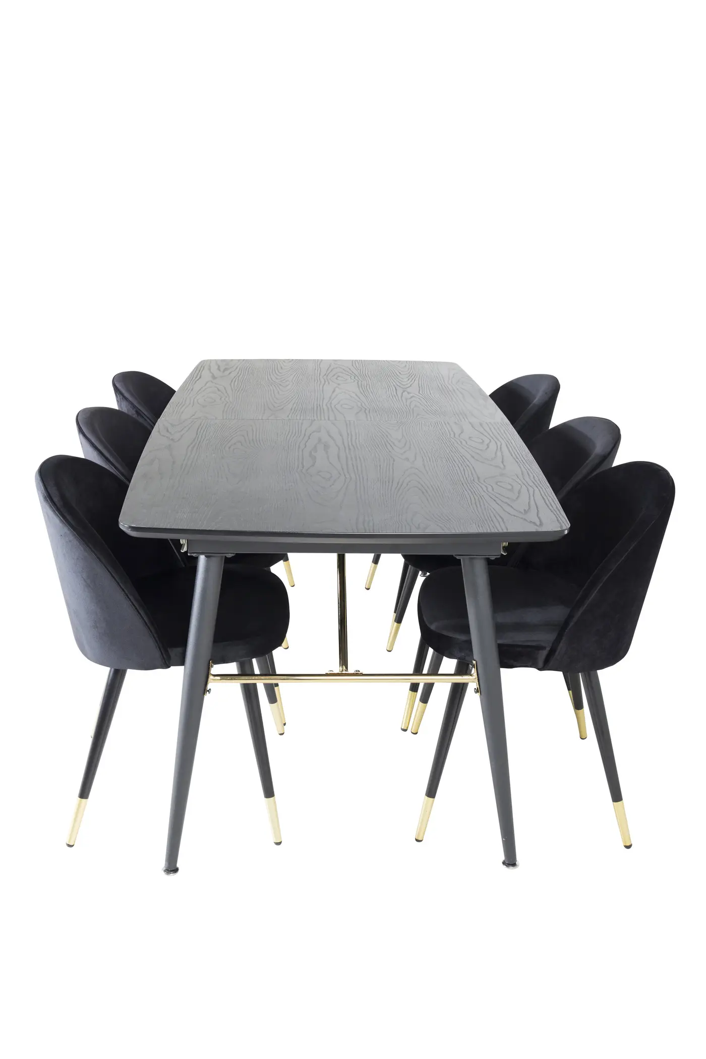 Gold Rechteckiges Esstischset – Ansicht 2