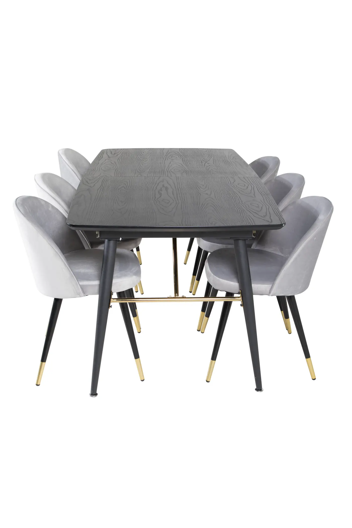 Gold Rechteckiges Esstischset – Ansicht 2