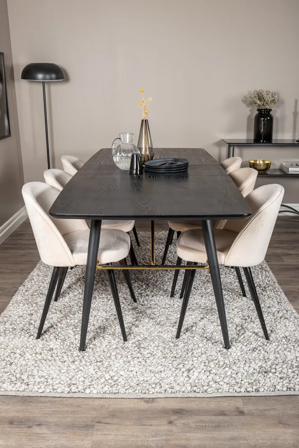 Gold Rechteckiges Esstischset