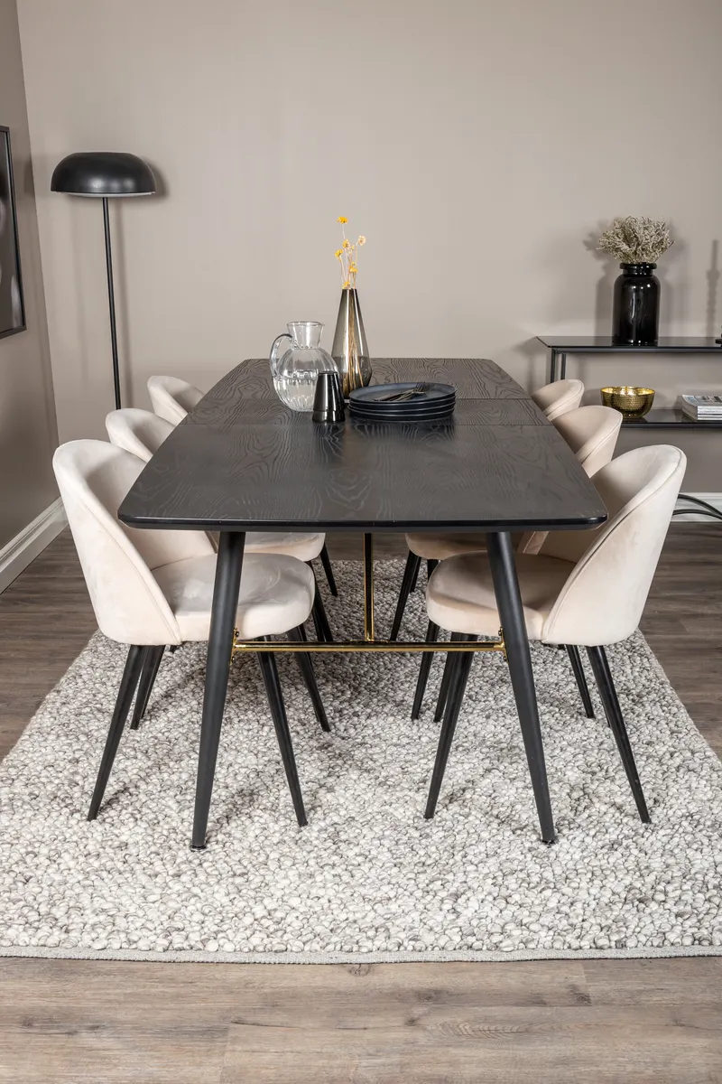 Gold Rechteckiges Esstischset