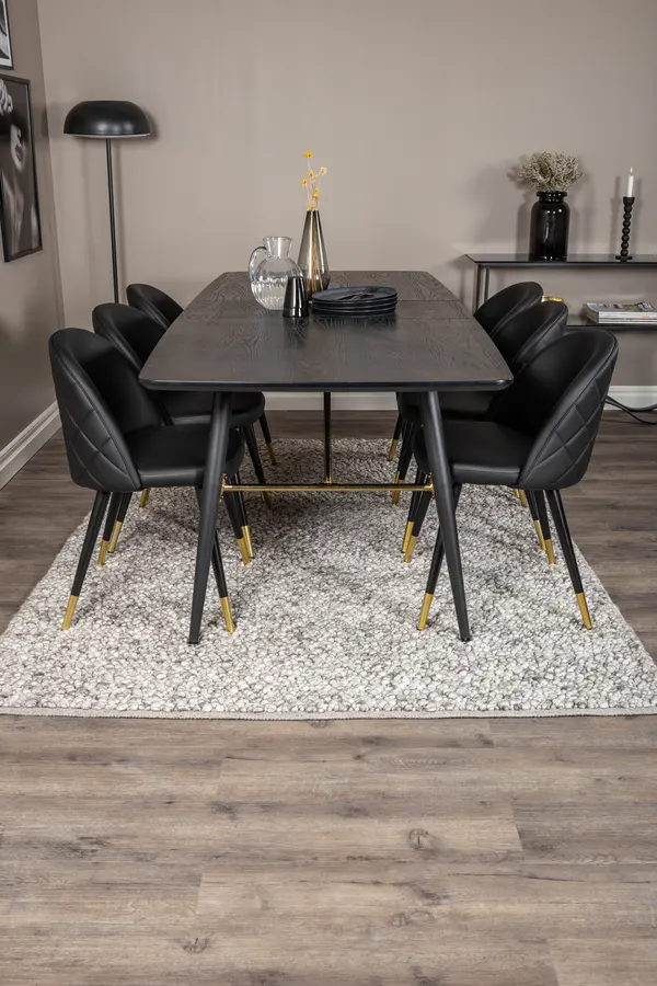 Gold Rechteckiges Esstischset