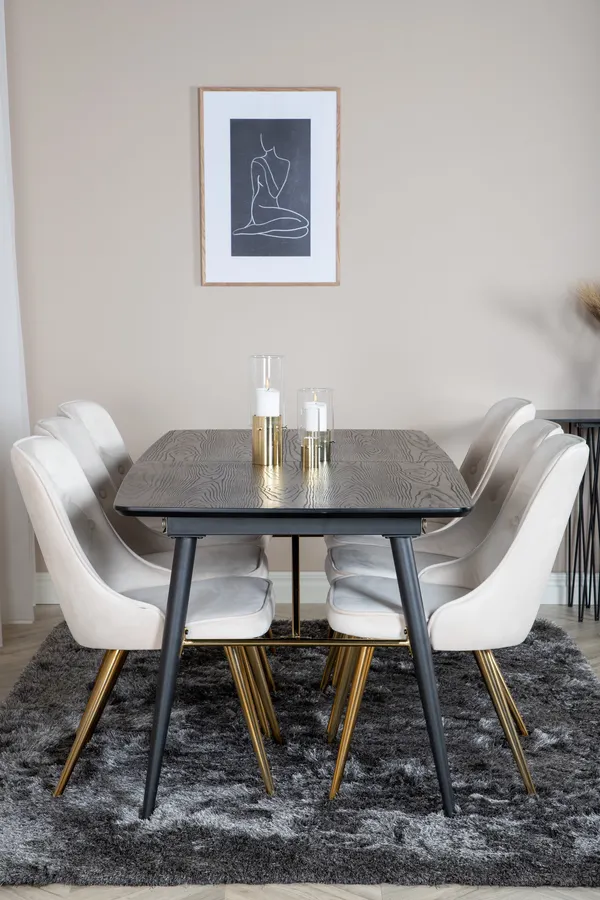 Gold Rechteckiges Esstischset